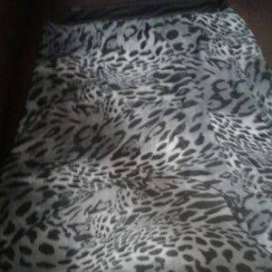 Black and grey cheetah skirt